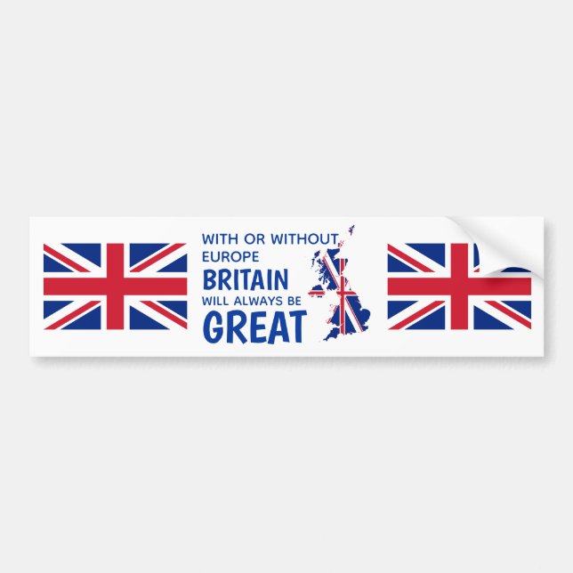 BREXIT GREAT BRITAIN EUROPE BUMPER STICKER (Front)