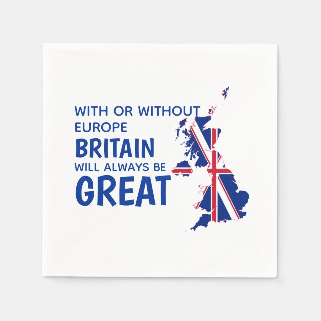 BREXIT Great Britain Europe Paper Napkin (Front)