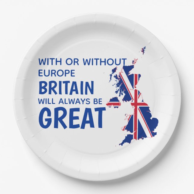 BREXIT GREAT BRITAIN EUROPE PAPER PLATE (Front)