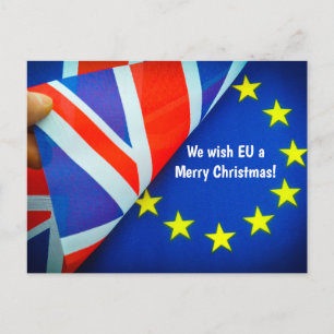 Brexit memorabilia for a major event UK leaves EU Postcard