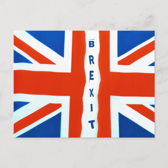 Brexit memorabilia for a major event UK leaves EU Postcard (Front)