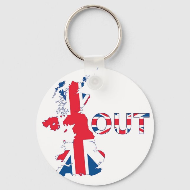 BREXIT OUT UNION JACK KEY RING (Front)