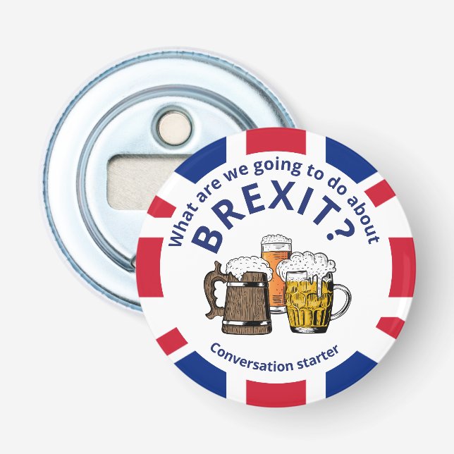 BREXIT Union Jack Conversation Starter Bottle Opener (Front)