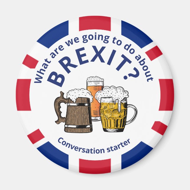 BREXIT Union Jack Conversation Starter 'Fridge Magnet (Front)