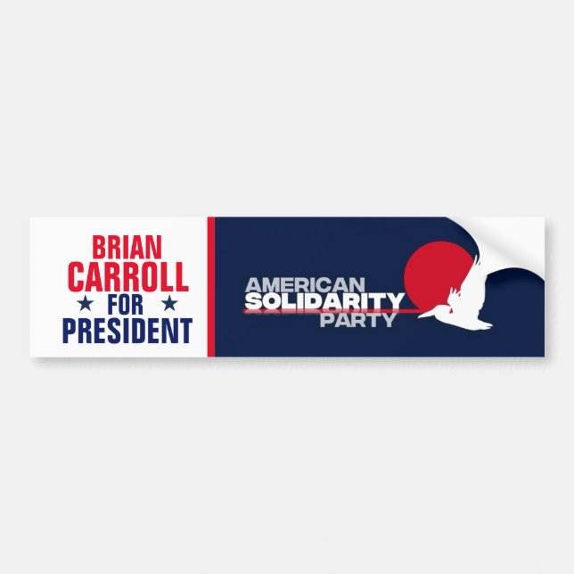 Brian Carroll for President 2020 Bumper Sticker (Front)