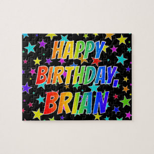 "BRIAN" First Name, Fun "HAPPY BIRTHDAY" Jigsaw Puzzle