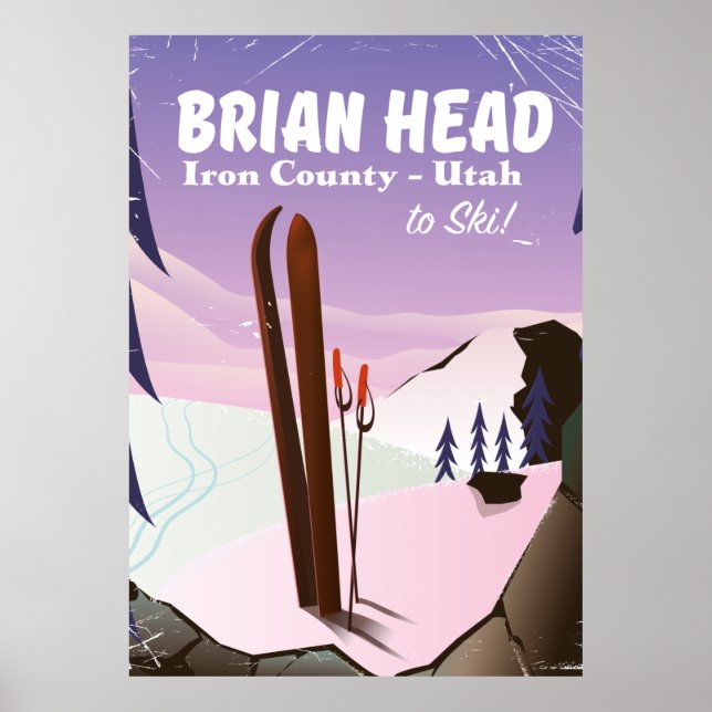 Brian Head, Iron county Utah, USA Ski poster (Front)