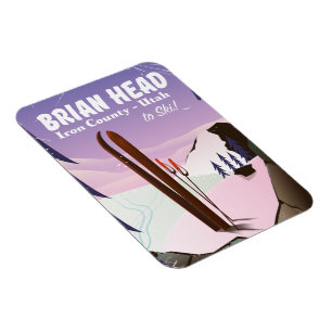 Brian Head, Iron county Utah, USA Ski poster Magnet