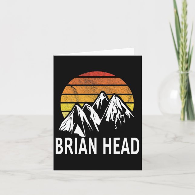 Brian Head Iron County Utah Usa Ski Resort Snowboa Card (Front)