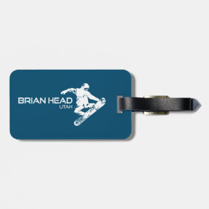 Brian Head Resort Utah Snowboarder Luggage Tag