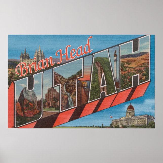 Brian Head, Utah - Large Letter Scenes Poster (Front)