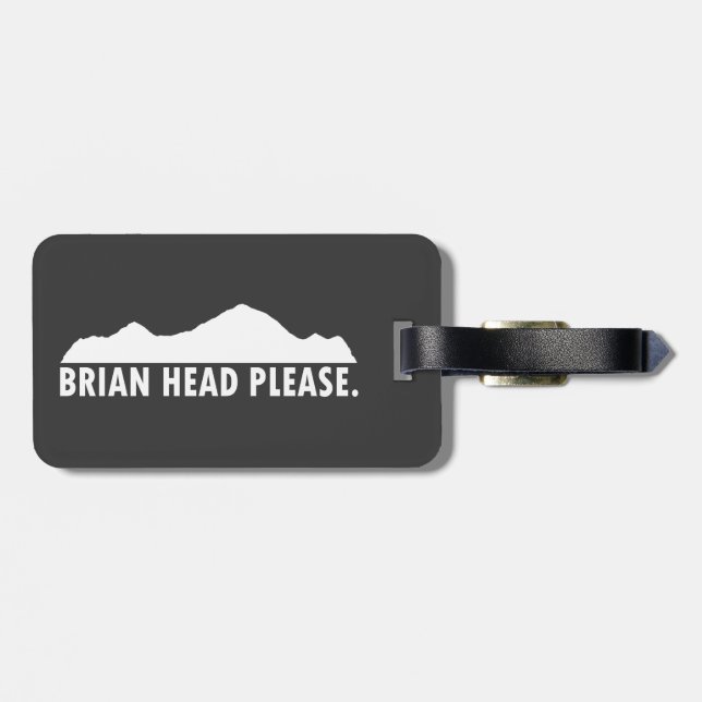 Brian Head Utah Please Luggage Tag (Back Horizontal)