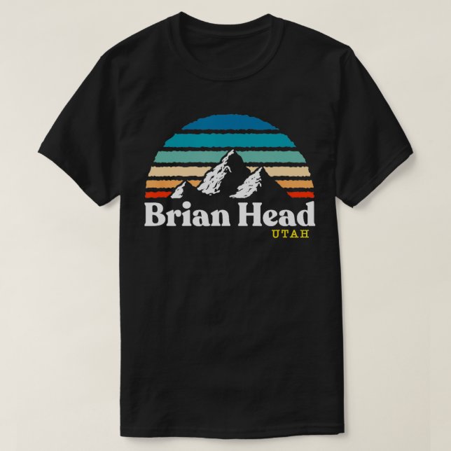 Brian Head Utah USA Ski Resort 1980s Retro TShirt (Design Front)