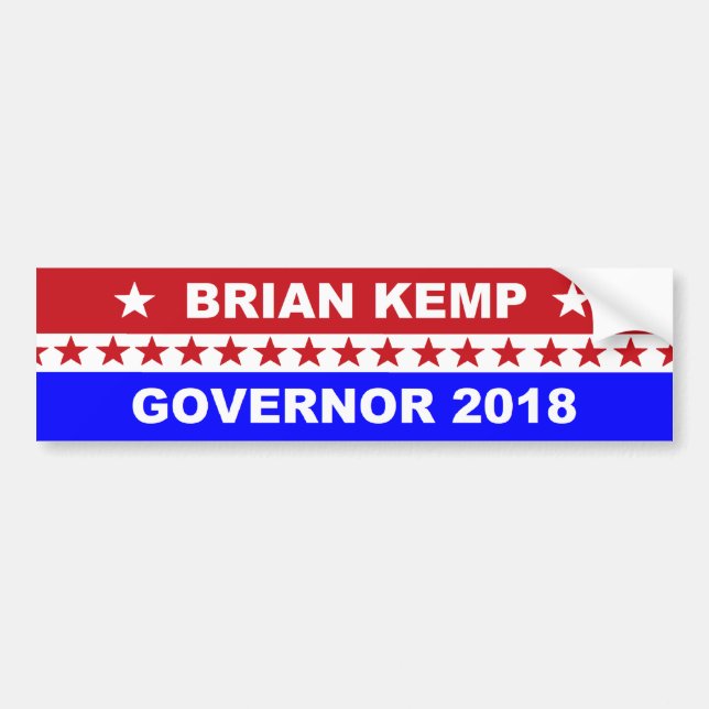 Brian Kemp Governor Georgia 2018 Bumper Sticker (Front)