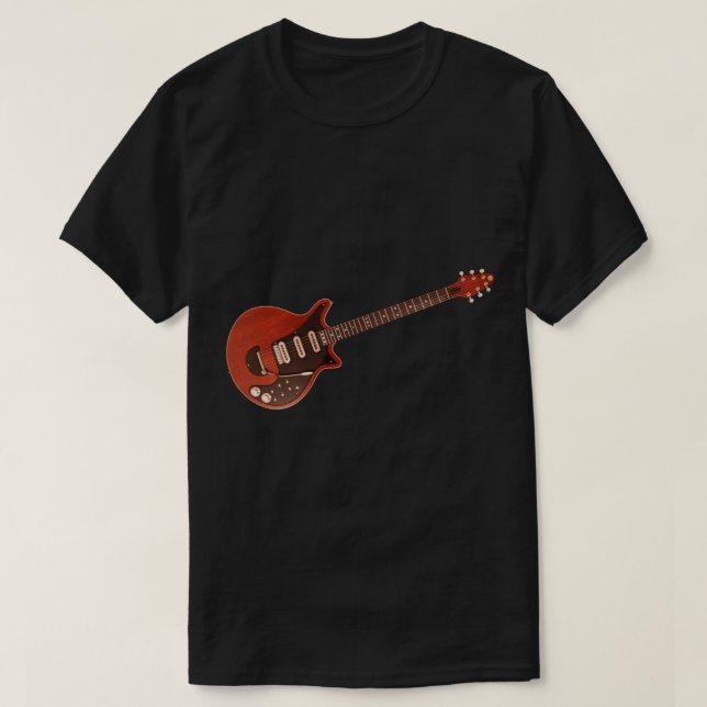 Brian May's Guitar (Red Special) - Queen Sticker T-Shirt (Design Front)