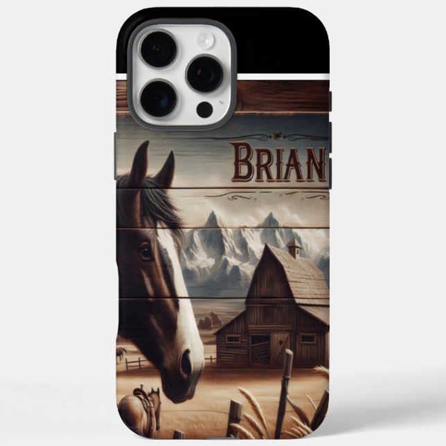 Brian's Farm Horse Case-Mate iPhone Case (Back)
