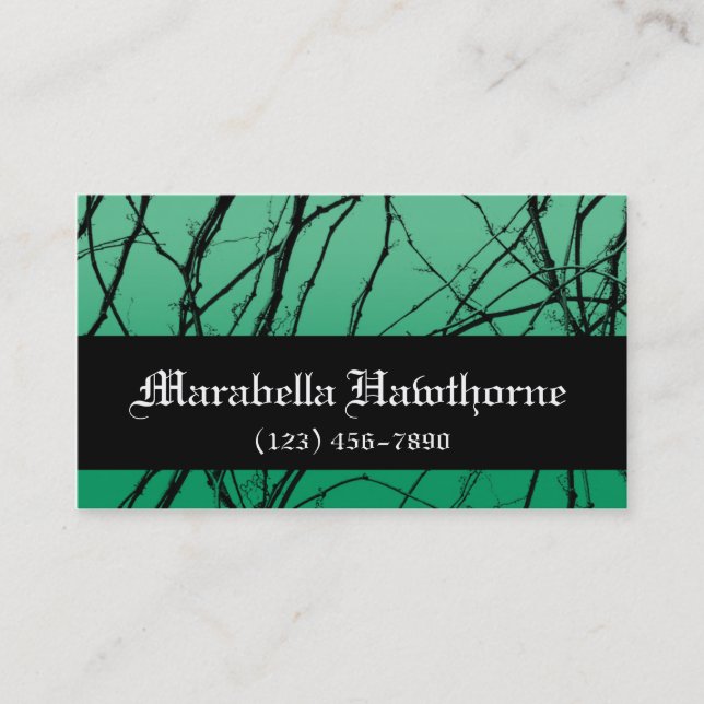 Briar Patch Vines Goth Punk Business Card (Front)