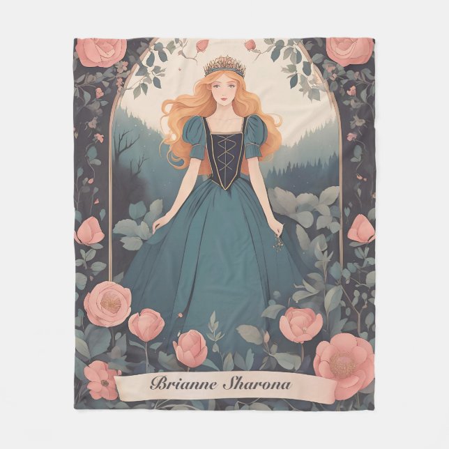 Briar Rose Fleece Blanket (Front)