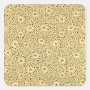 'Briar Rose' wallpaper design Square Sticker