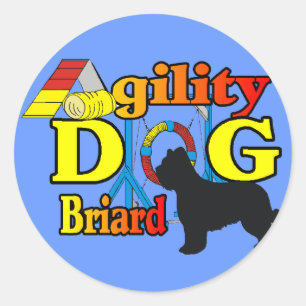 Briard Agility Shirts Gifts Classic Round Sticker