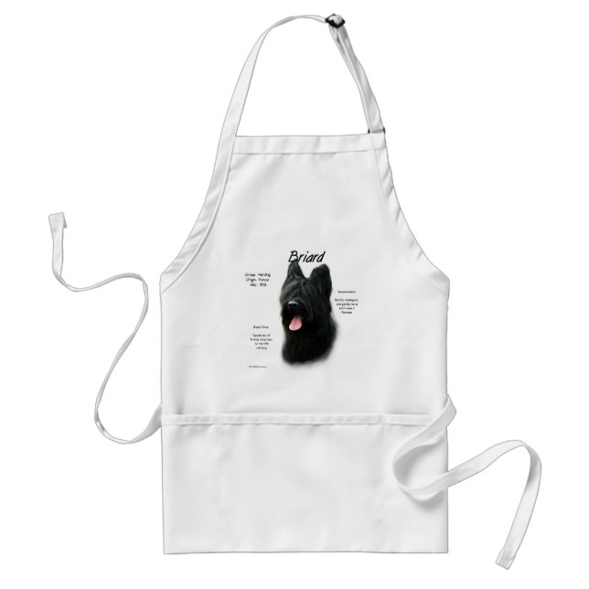Briard (black) History Design Standard Apron (Front)