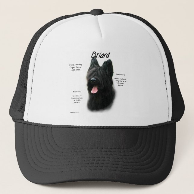 Briard (black) History Design Trucker Hat (Front)