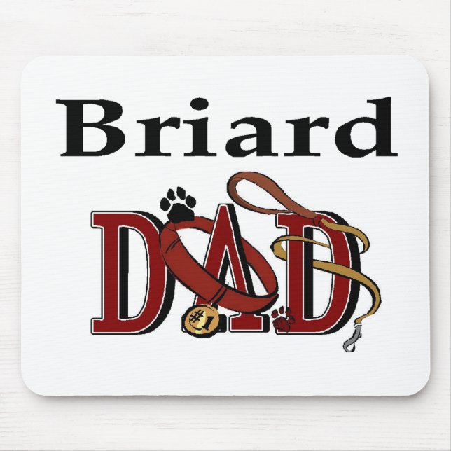 Briard Dad Gifts Mouse Mat (Front)