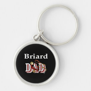 Briard Dad Key Ring