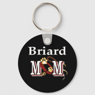 Briard Dog MOM Key Ring