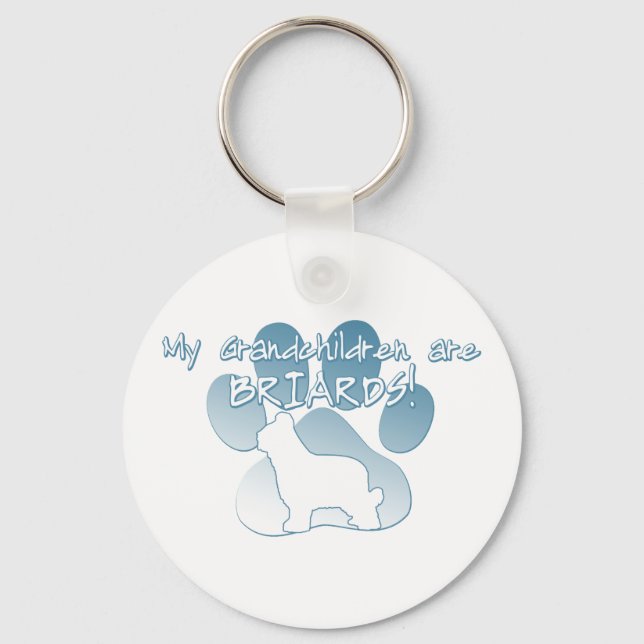 Briard Grandchildren Key Ring (Front)
