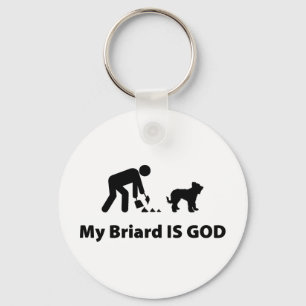 Briard Key Ring