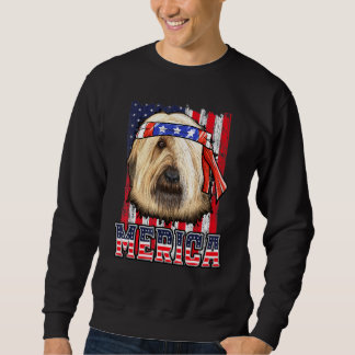 Briard Merica 4th Of July Dog Patriotic Flag Sweatshirt
