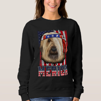 Briard Merica 4th Of July Dog Patriotic Flag Sweatshirt