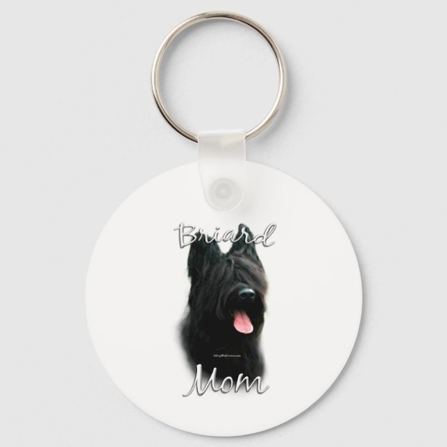 Briard Mum 2 Key Ring (Front)