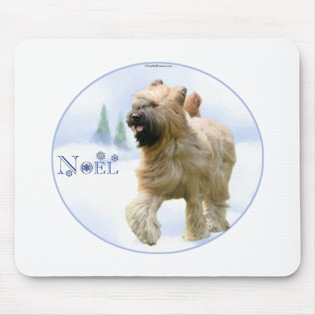 Briard Noel Mouse Mat (Front)