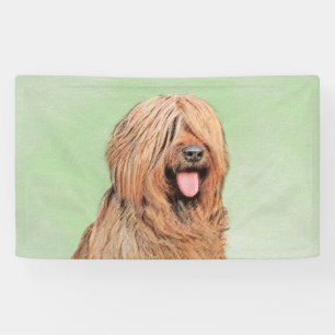 Briard Painting - Cute Original Dog Art Banner