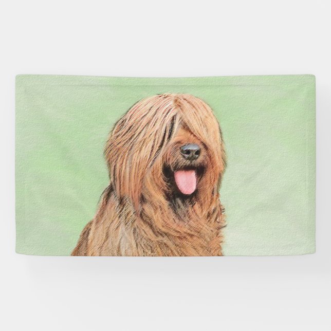 Briard Painting - Cute Original Dog Art Banner (Horizontal)