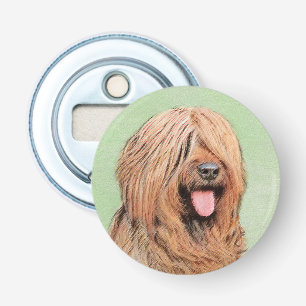 Briard Painting - Cute Original Dog Art Bottle Opener