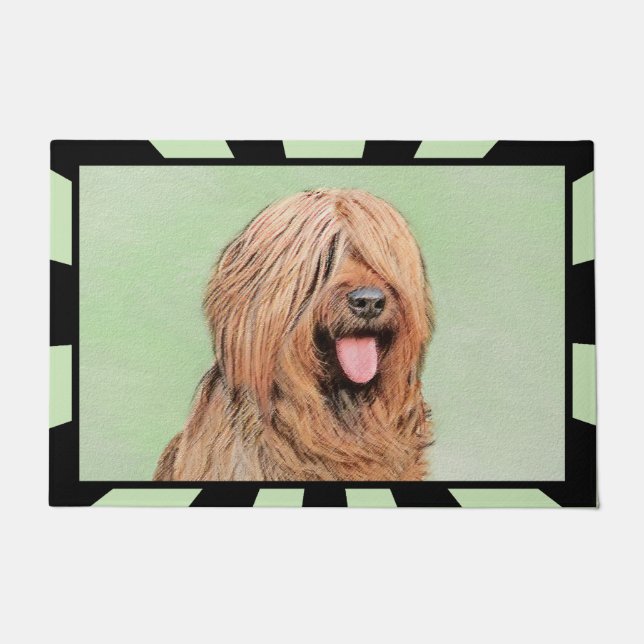 Briard Painting - Cute Original Dog Art Doormat (Front)