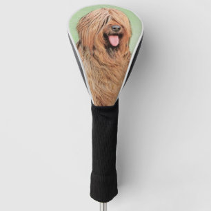 Briard Painting - Cute Original Dog Art Golf Head Cover