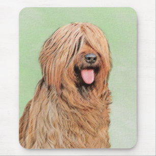 Briard Painting - Cute Original Dog Art Mouse Mat