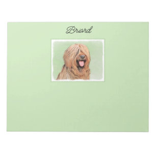 Briard Painting - Cute Original Dog Art Notepad