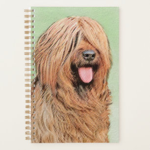 Briard Painting - Cute Original Dog Art Planner