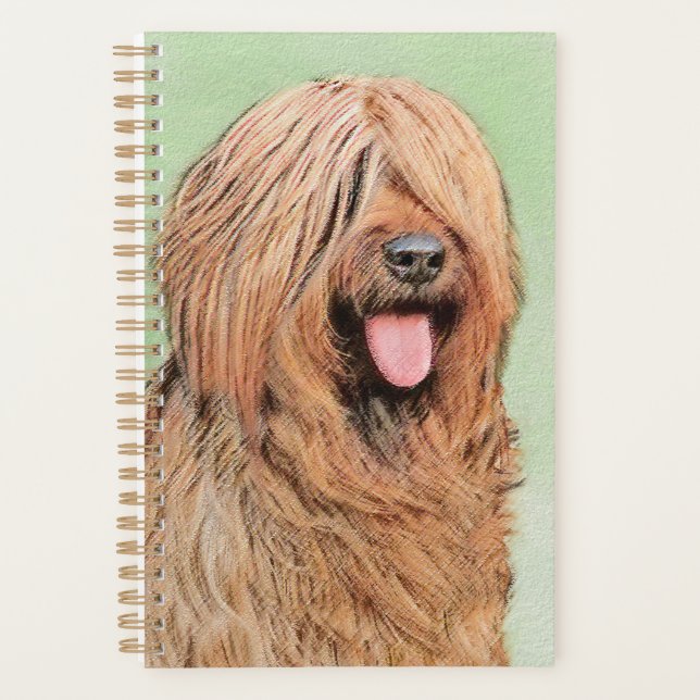 Briard Painting - Cute Original Dog Art Planner (Front)
