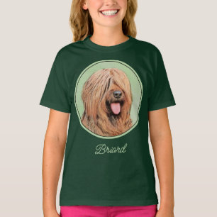 Briard Painting - Cute Original Dog Art T-Shirt