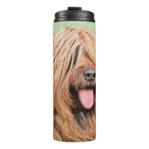 Briard Painting - Cute Original Dog Art Thermal Tumbler