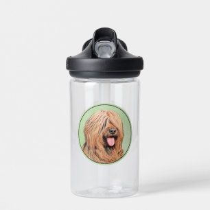 Briard Painting - Cute Original Dog Art Water Bottle