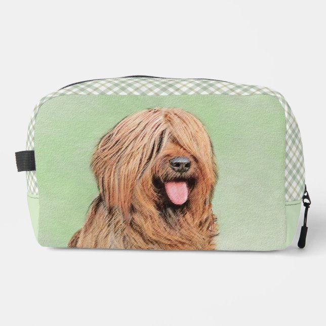 Briard Painting Tawny Black Overlay Cute Dog Art Dopp Kit (Front)
