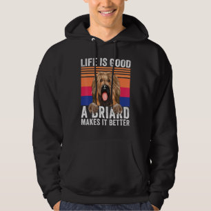Briards Makes Your Life Good Vintage Hoodie