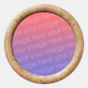 Download Black 3d Effect Frame Border Template Classic Round Sticker Zazzle Co Uk